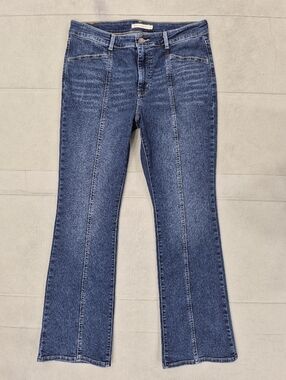 Levi's 725 High Rise Bootcut jeans women's 31 slim fit stretch front leg seams